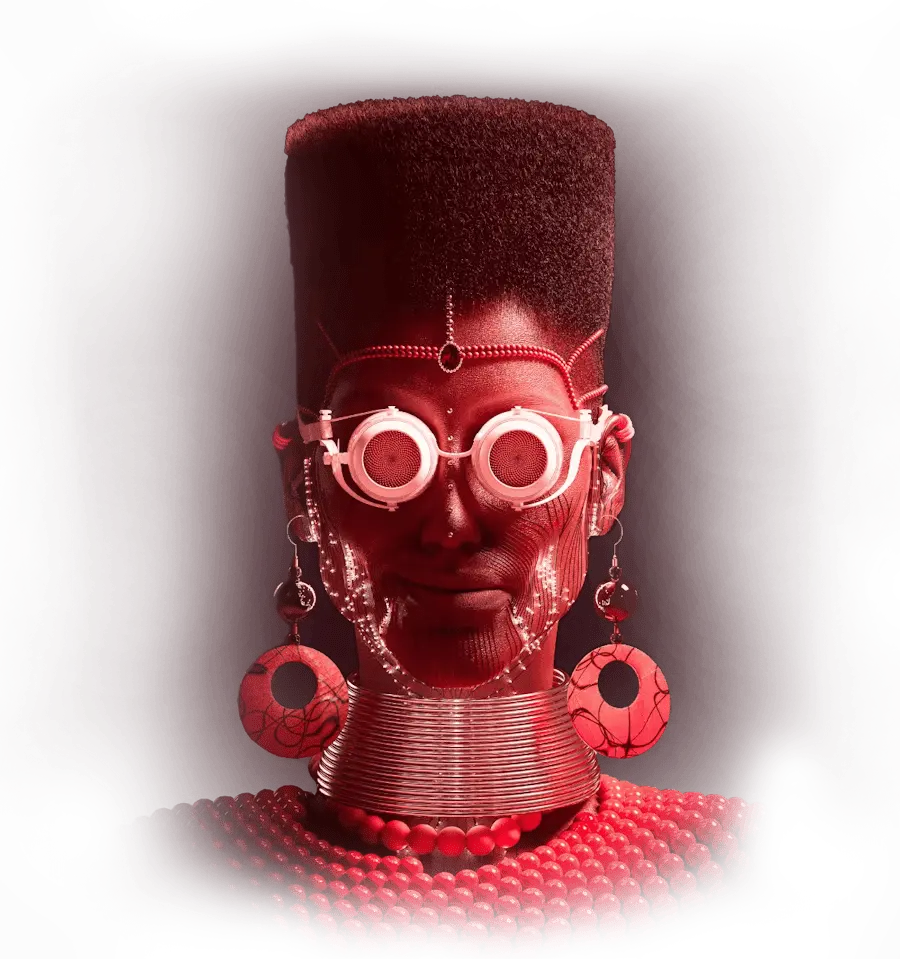 Ife mask digital artwork